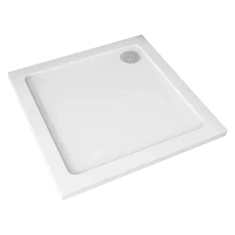Vane CERANO - Sprchová vanička štvorcová Piato - liaty mramor - biela lesklá - 90x90x3 CER-476942