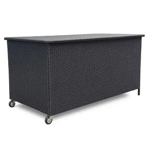 Balkónový nábytok Záhradný box Tejn z technorattanu 80x80x160 čierny
