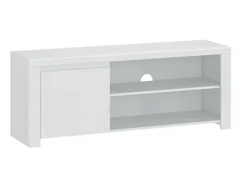 TV stolíky KONDELA Lindy 1D/160 tv stolík biely lesk