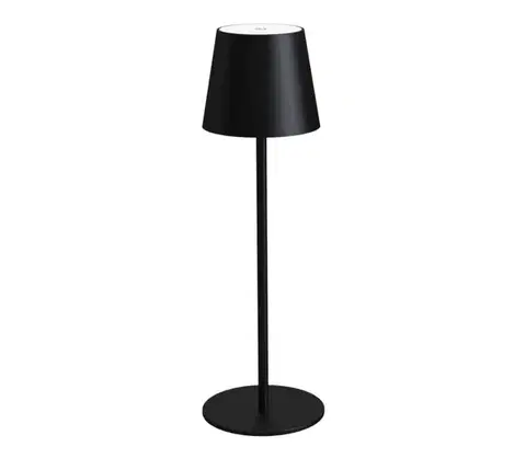 LED osvetlenie  Stmievateľná nabíjateľná stolná lampa LED/4W/4000 mAh 3000/4000/5500K IP44 čierna PTL44B