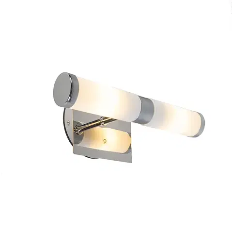 Nástenné osvetlenie Moderná nástenná lampa chróm IP44 - Bath 2