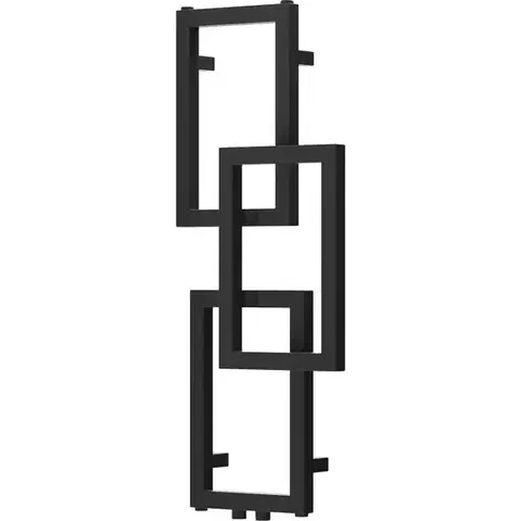 Radiátory do kúpeľne MEXEN - Grid vykurovací rebrík/radiátor dekoratívny 870 x 360 mm, 209 W, čierna W215-0870-360-00-70