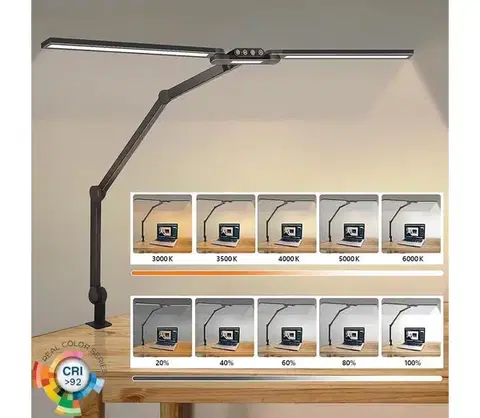 Lampy  LED Stmievateľná dotyková stolná lampa LED/24W/230V 3000-6500K CRI 92 čierna 4739994