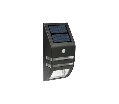 Svietidlá  LED solárne nástenné svietidlo so senzorom LED/3,7V 500 mAh IP44 čierne 340000805
