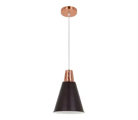 Svietidlá  KL 6236 - Luster na lanku SHADE 1xE27/15W/230V medená/čierna KL 6236