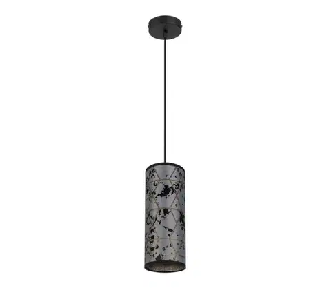 Svietidlá HEXE Luster na lanku AVALO 1xE27/60W/230V šedá/čierna 0136