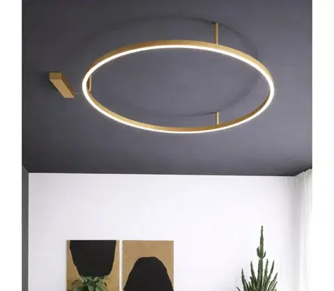 Svietidlá Ideal Lux - LED stropné svietidlo ORACLE SLIM LED/29W/230V 3000K pr. 50 cm zlaté 372419