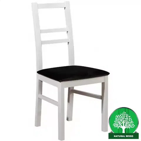 Drevené stoličky Stolička W130 biely tk.primo 8802