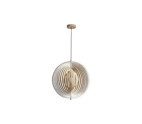 Svietidlá  Drevený luster na lane 1xE27/60W/230V pr. 43,5 cm masív/dyha/buk/kaučukovník WRE061