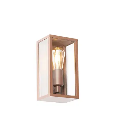 Vonkajšie nástenné svietidlá Priemyselná nástenná lampa hrdzavohnedá 26 cm IP44 - Charlois