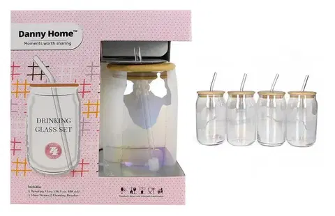 Poháre MAKRO - Pohár s viečkom 480ml, 4ks