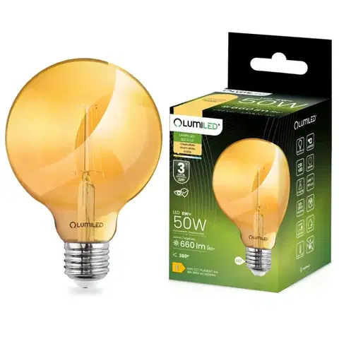 Žiarovky E27 Žiarovka LED G95 filament 6W E27 660LM 2000K A
