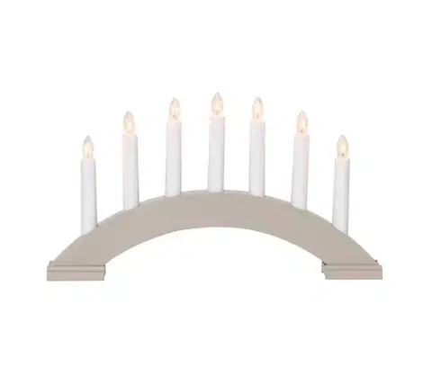 Vianočné dekorácie Eglo 410448 -  Vianočný svietnik  BEA 7xE10/3W/230V šedá 283-17