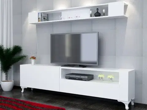 Obývacie steny TV skrinka / Obývacia stena Kar - White