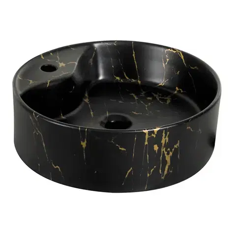 Umývadlá KERRA - Umývadlo na dosku KR-138 MARBLE BL/G 5907548118431