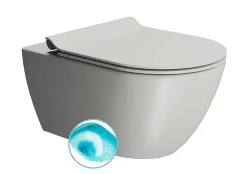 Záchody GSI - PURA závesná WC misa, Swirlflush, 36x55cm, Cenere dual-mat 881517