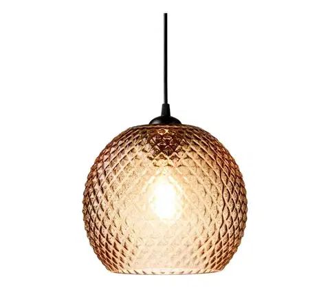 Svietidlá Halo Design 718368 - Závesné svietidlo na lanku NOBB 1xE27/40W/230V pr. 22 cm dymovo-hnedé 718368