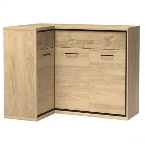 Komody do spálne Komoda Rohová Doska M15* Odraz Mediolan Natural Hikora