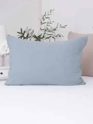 Dekoračné obliečky MKLozkoviny.sk Mušelínová obliečka na vankúš 50 x 70 cm - Alexia Duo - mätová/cappuccino-  -