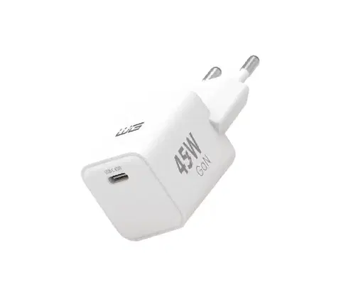 Predlžovacie káble Winner Group - Rychlonabíjací adaptér 1xUSB-C Power Delivery 45W biela WINSITGAN45WH