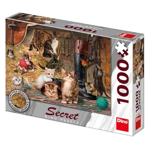 1000 dielikov Dino Toys Puzzle Mačičky 1000 secret collection Dino