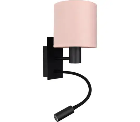 Svietidlá BRILAGI - LED flexibilná lampa BOBO 1xE27/25W/230V + LED/3W čierna/ružová BG1558+BG5582