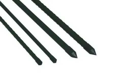 Stojany na kvetiny Kinekus Tyč oporná k zelenine, dĺžka 150cm, priemer 11mm, vrúbkovaná, zelená