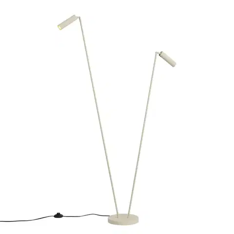 Stojace lampy Moderná stojaca lampa béžová 2-svetlá GU10 35mm - Thomas