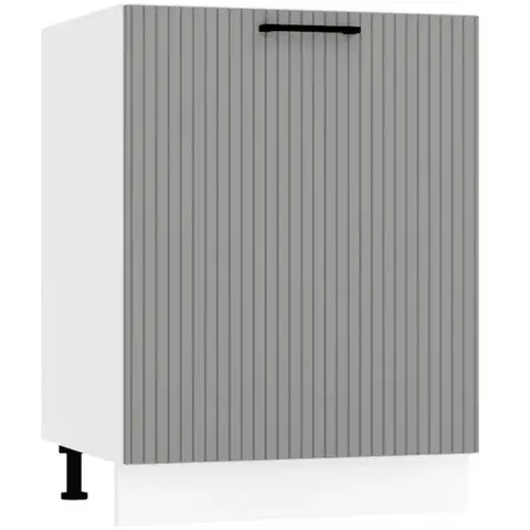 Kuchynské skrinky stojace Skrinka do kuchyne  Kate d60zl s/1 šedá mat