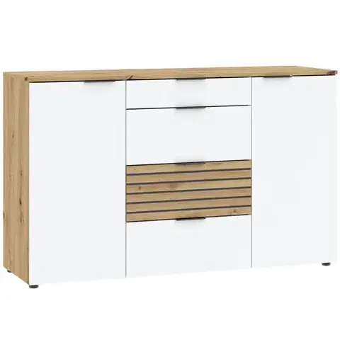 Komody do spálne Komoda Lumo Front Biela/Artisan