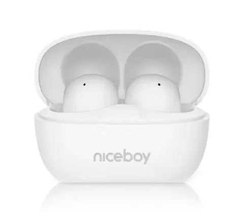 Predlžovacie káble Niceboy Podsie 4 POP - Bezdrôtové slúchadlá 400 mAh + 2x 40 mAh IPX4 biela podsie-4-pop-white