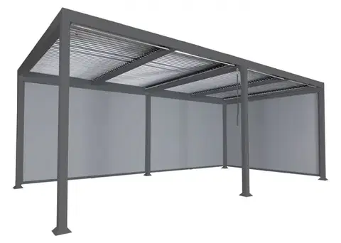 Bioklimatické pergoly Bioklimatická pergola HWC-L46 3x6 so 3 bočnými stenami