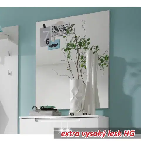 Zrkadlá KONDELA Space zrkadlo na stenu biela