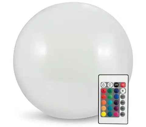 LED osvetlenie  LED RGBW Solárna lampa BALL LED/3,7V 1500 mAh pr. 50 cm IP65 + diaľkové ovládanie 330567