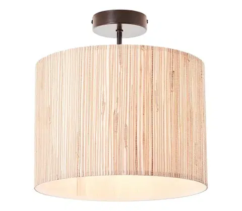 Svietidlá Brilliant - Stropné svietidlo WIMEA 1xE27/52W/230V, priemer 30 cm, čierna/béžová 99488/76
