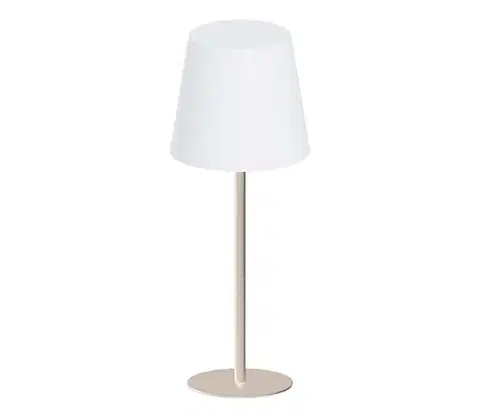 Lampy  LED RGB stmievateľná dotyková stolná lampa LUCIA LED/2W/5V 3600 mAh IP44 béžová 336378