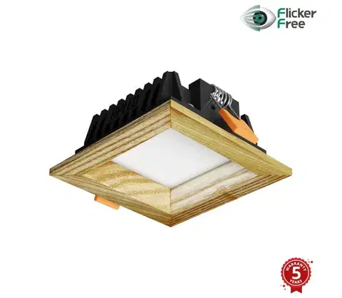 Svietidlá APLED - LED Podhľadové SQUARE WOODLINE LED/3W/230V 4000K 9x9 cm jaseň masív 21295