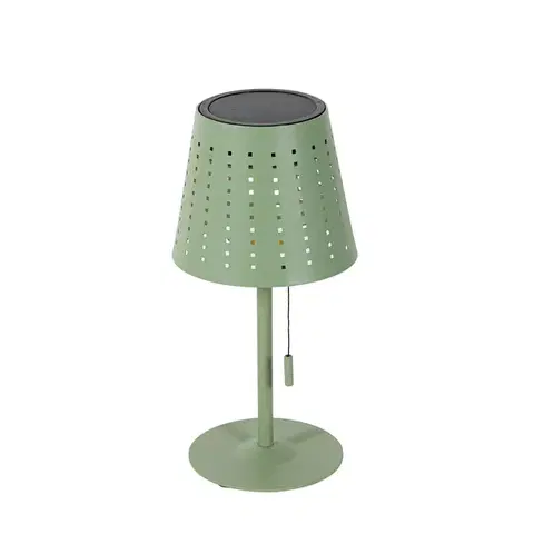 Lampy Vonkajšia stolná lampa zelená vrátane nabíjateľnej LED a solárneho panelu - Ferre