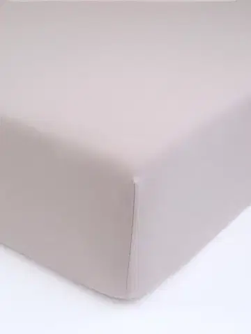 Plachty MKLozkoviny.sk Jersey prostěradlo s elastanem 140 × 200 cm – cappuccino