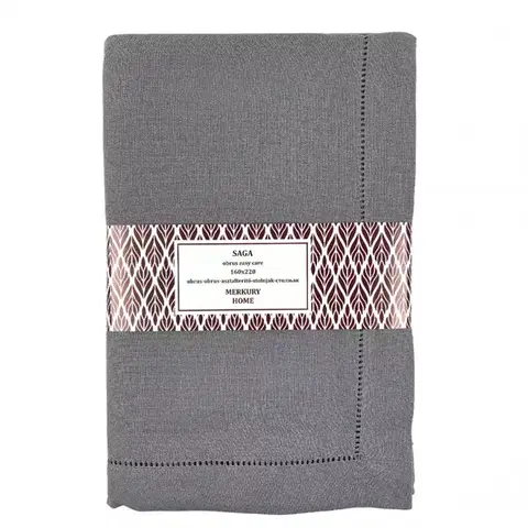 Bytový textil Obrus SAGA tmavošedá 160x220 easy care