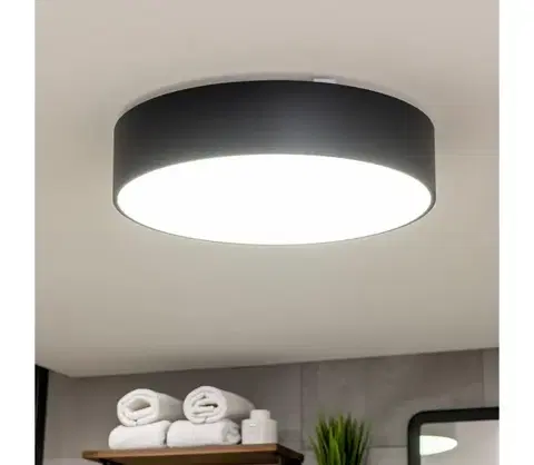 Svietidlá BRILAGI - Kúpeľňové stropné svietidlo POOL 4xE27/15W/230V pr. 50 cm IP54 čierne FG-R500-E27-BLK