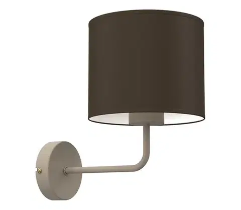 Svietidlá  Nástenná lampa ARDEN 1xE27/15W/230V béžová/hnedá 4653