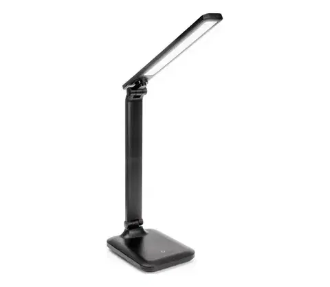 Lampy  LED stmievateľná dotyková stolová lampa s USB portom REMUS LED/5W/230V čierna PDL194B