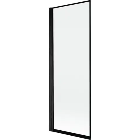 Sprchové dvere MEXEN - MIST vaňová zástena 70x150 cm 6mm 1-s, čierna, okraj, ľavá 8A9-070-001-70-70-L