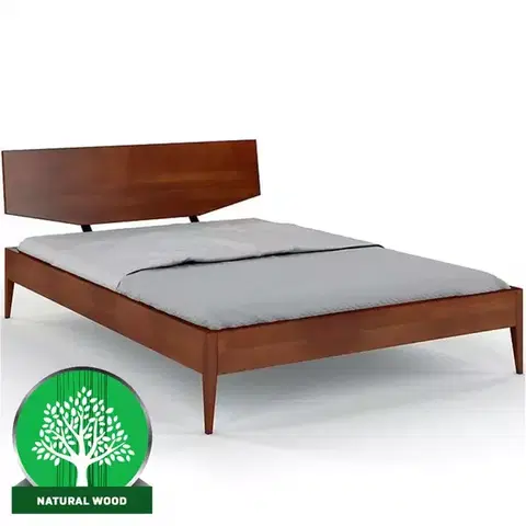 Dvojlôžkové postele Posteľ drevené Buk Skandica Sund/120x200/orech