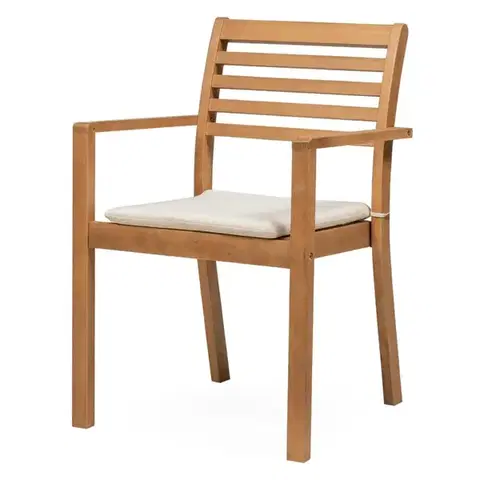 Záhradné stoličky RAGUSA II záhradná stolička, teak/béžová