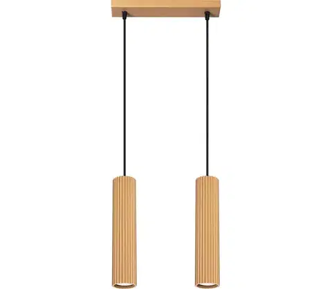 Svietidlá  SL.1555 - Luster na lanku KARBON 2xGU10/10W/230V zlatá SL.1555