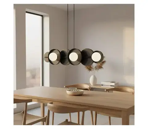 Svietidlá EMIBIG Závesný luster na lanku MODEL 6xG9/8W/230V, čierny 1486/6
