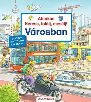 Leporelá, krabičky, puzzle knihy Ablakos Keress, találj, mesélj! Városban - Susanne Gernhäuser