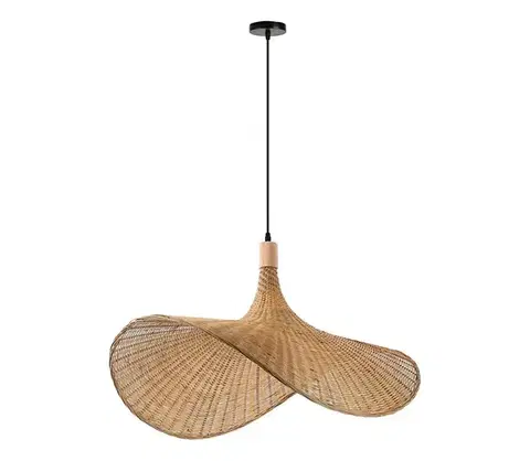 Svietidlá  08290L - Luster na lanku SOMBRERO 1xE27/40W/230V pr. 80 cm ratan 08290L